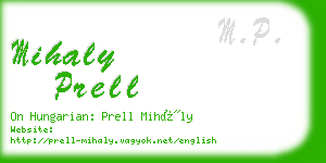 mihaly prell business card